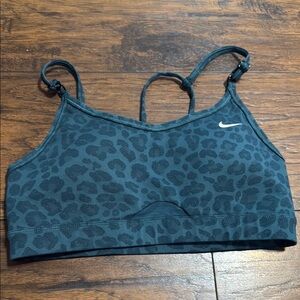 Nike Women's Teal Leopard Print Sports Bra